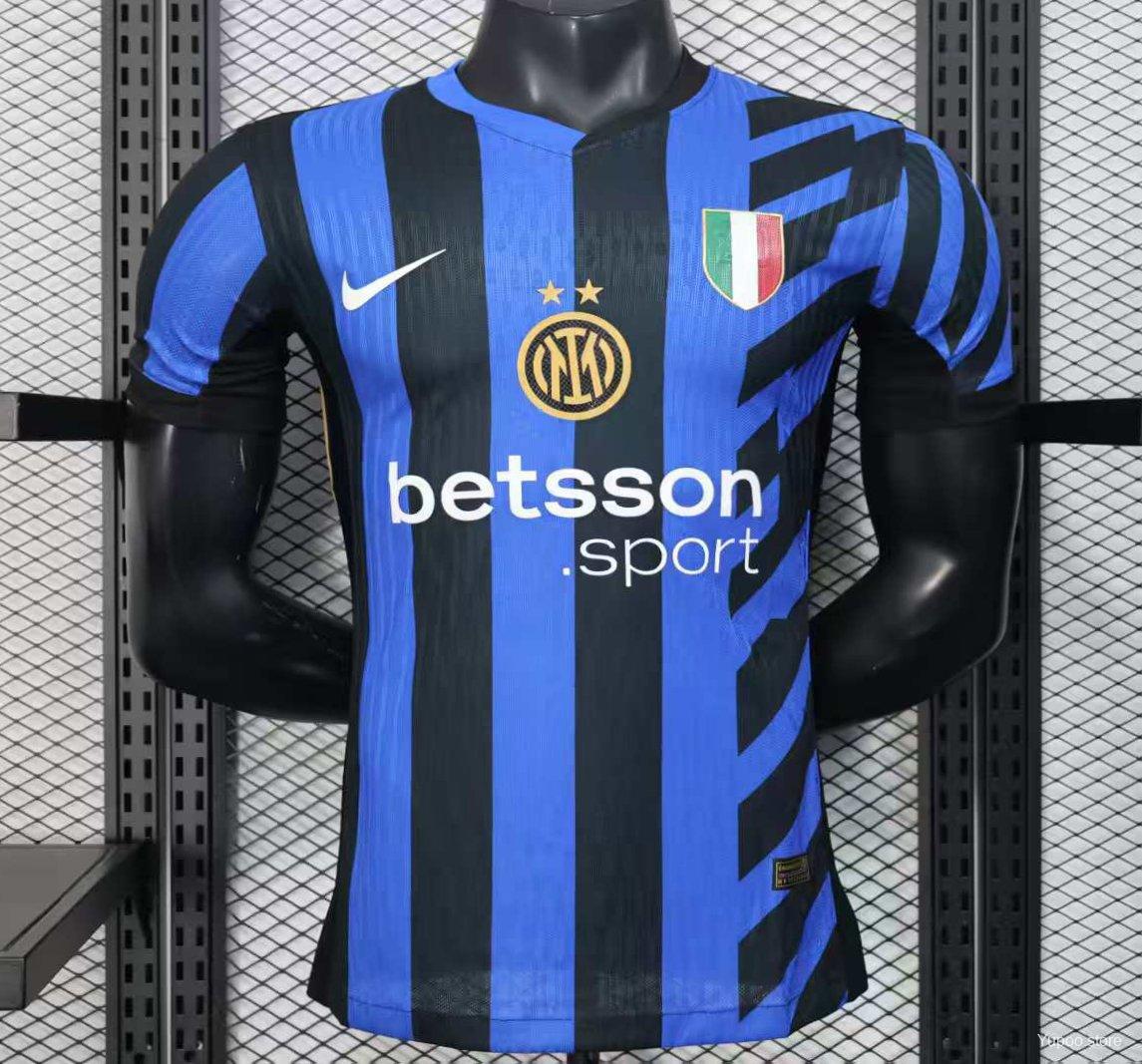 Camiseta de fútbol Inter Milan 2024/25 LOCAL MANGA CORTA VERSION JUGADOR
